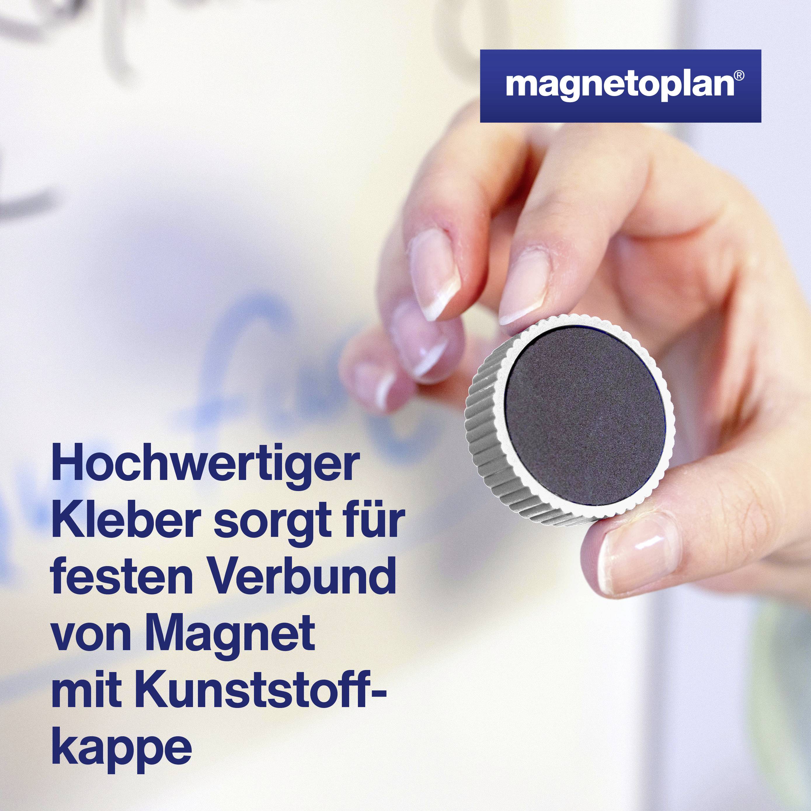 magnetoplan Magnet Discofix Magnum (Ø x H) 34 mm x 13 mm rund Weiß 10 St. 1660000