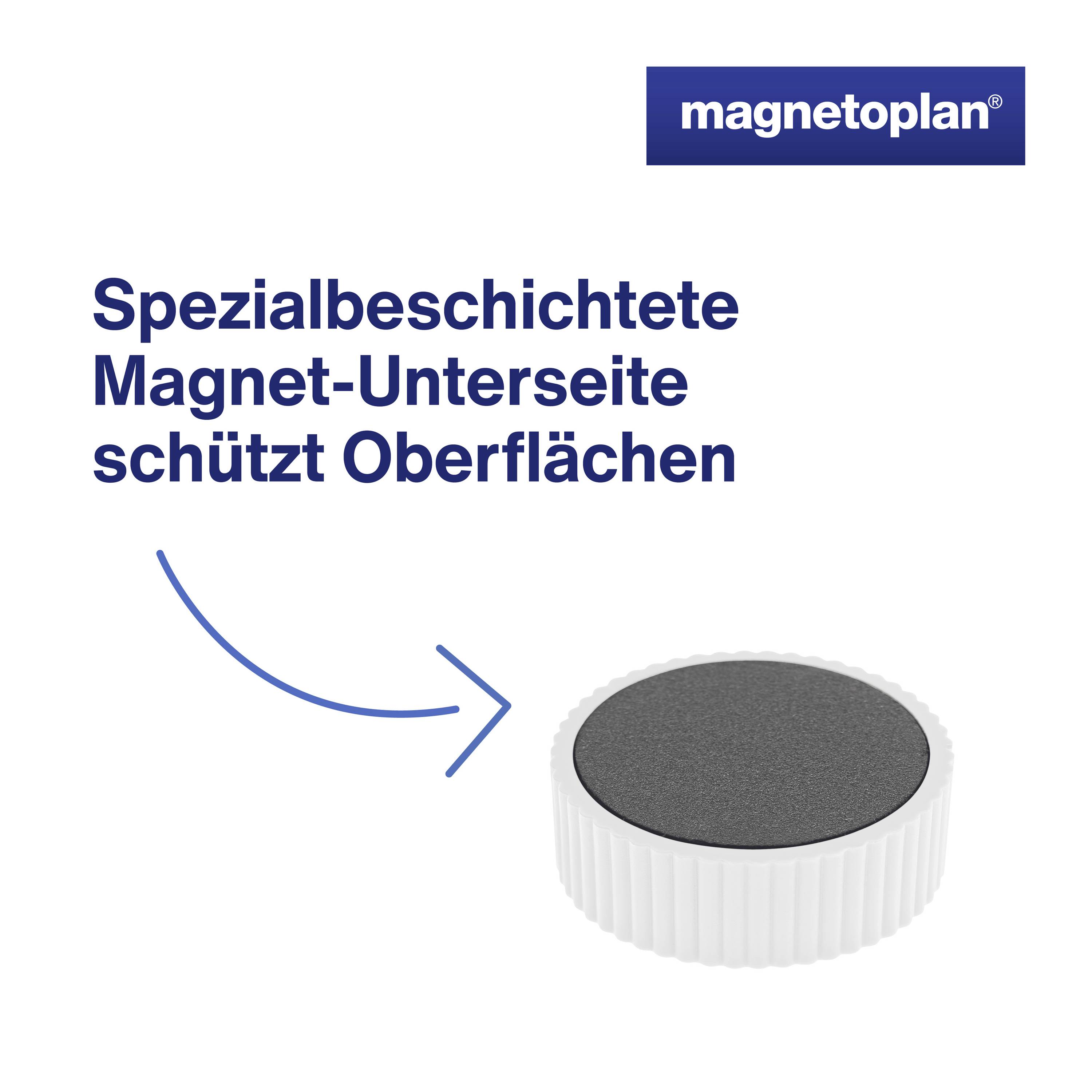 Magnet Super D.34mm weiß MAGNETOPLAN