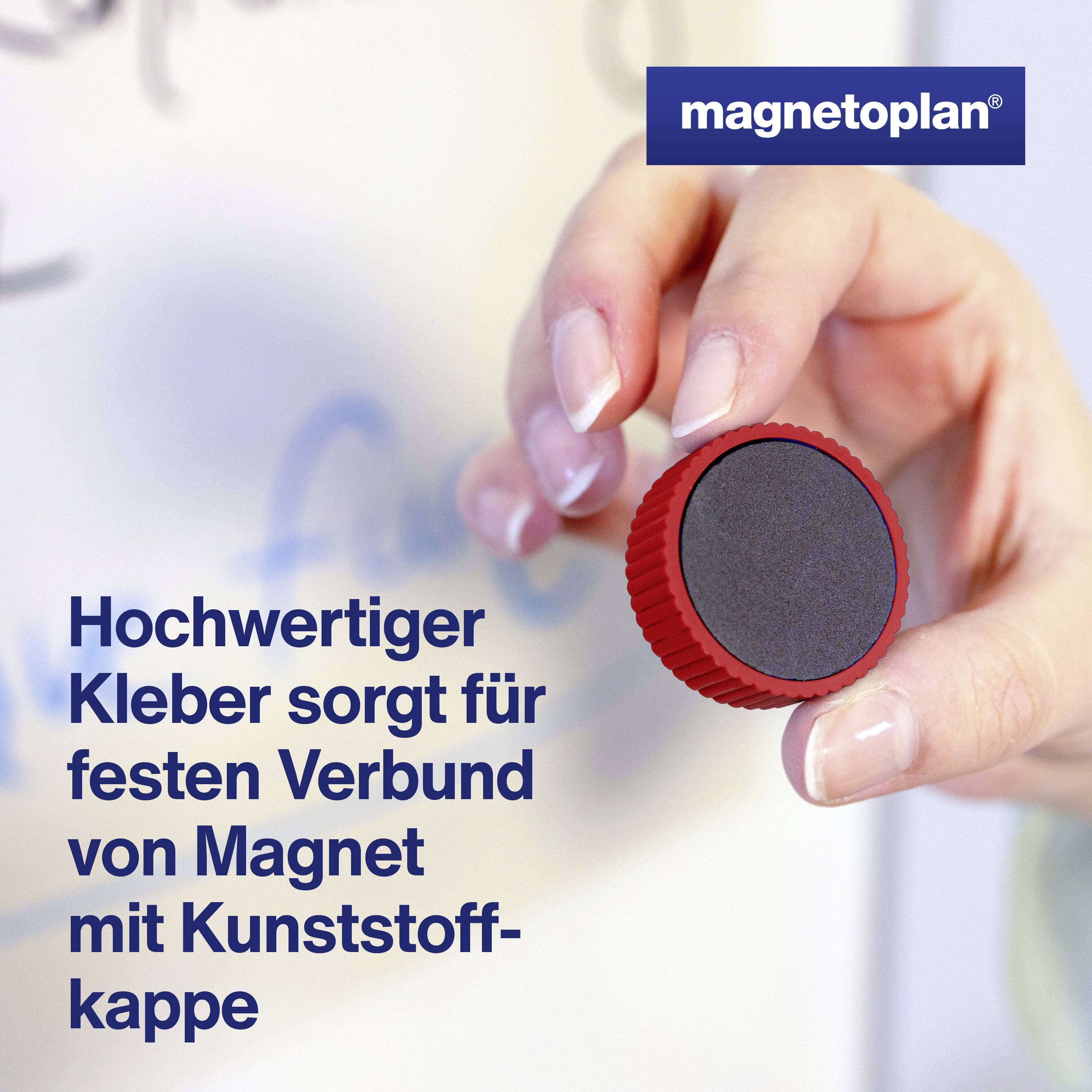 Magnetoplan Magnet Discofix Magnum (Ø x H) 34mm x 13mm rund Rot 10 St. 1660006
