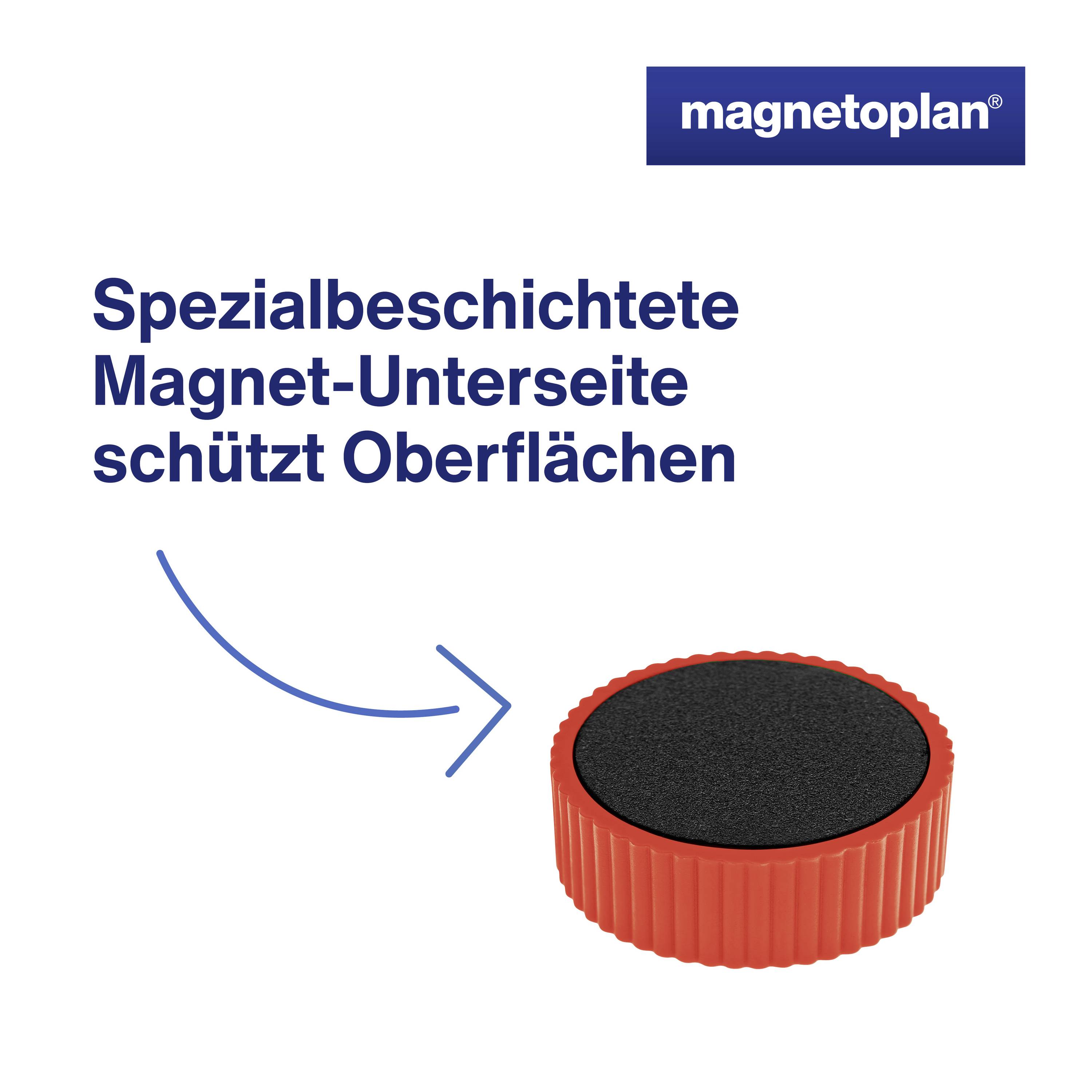 magnetoplan Magnet Discofix Magnum (Ø x H) 34 mm x 13 mm rund Rot 10 St. 1660006