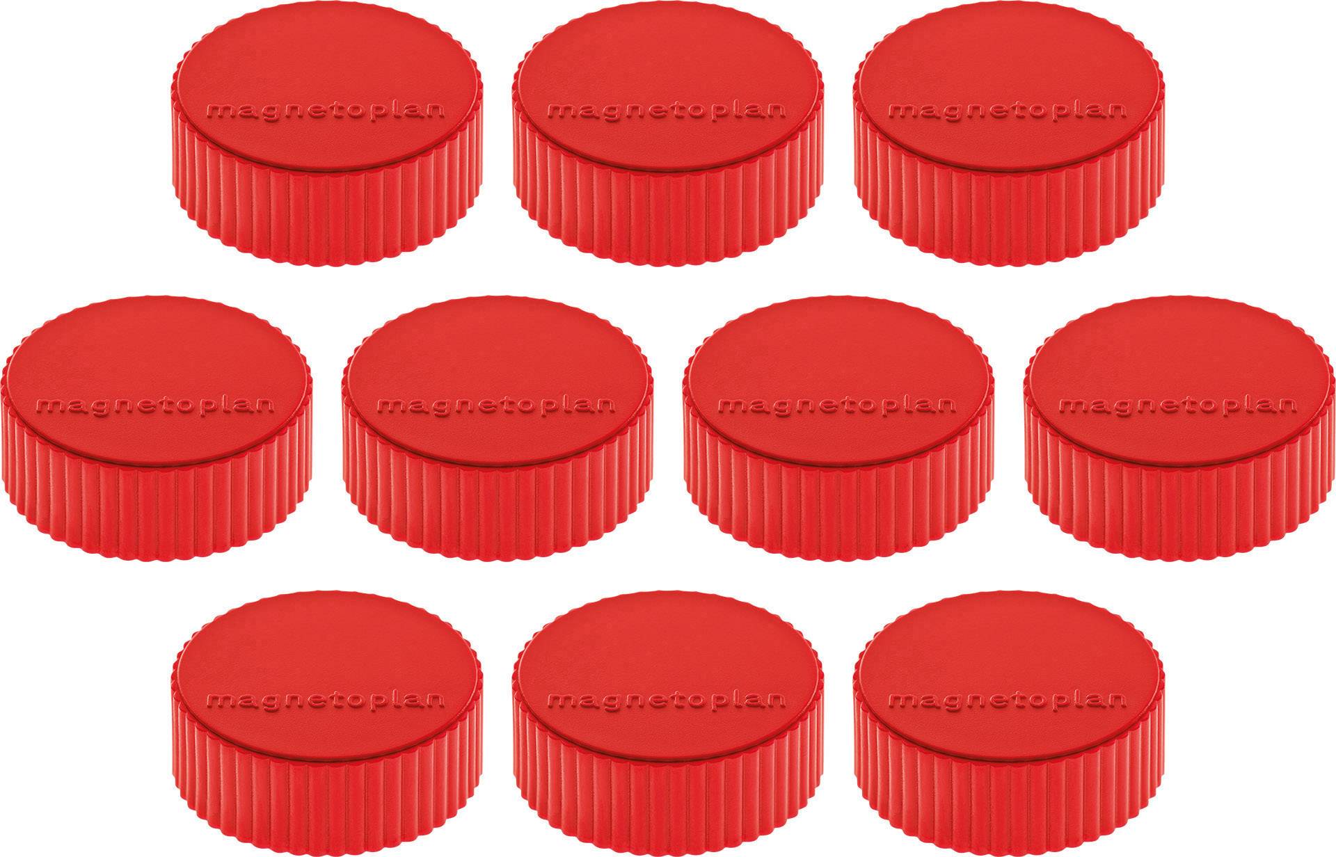 magnetoplan Magnet Discofix Magnum (Ø x H) 34 mm x 13 mm rund Rot 10 St. 1660006