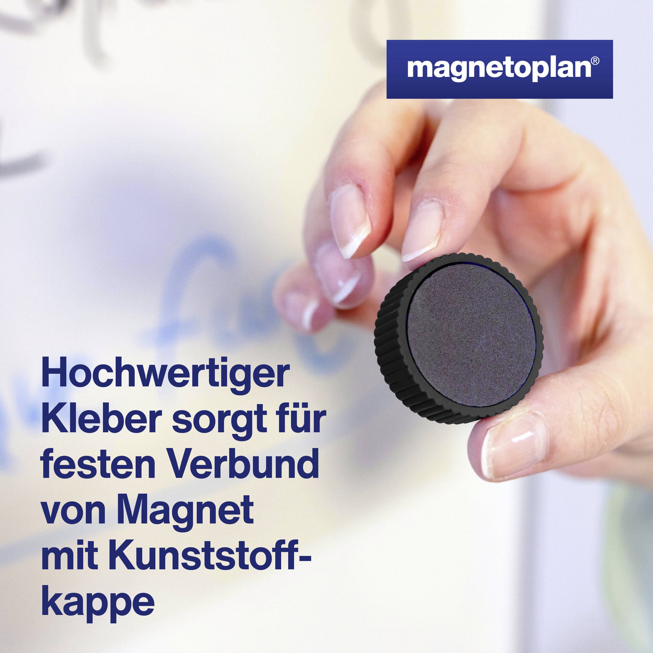 magnetoplan Magnet Discofix Magnum (Ø x H) 34 mm x 13 mm rund Schwarz 10 St. 1660012