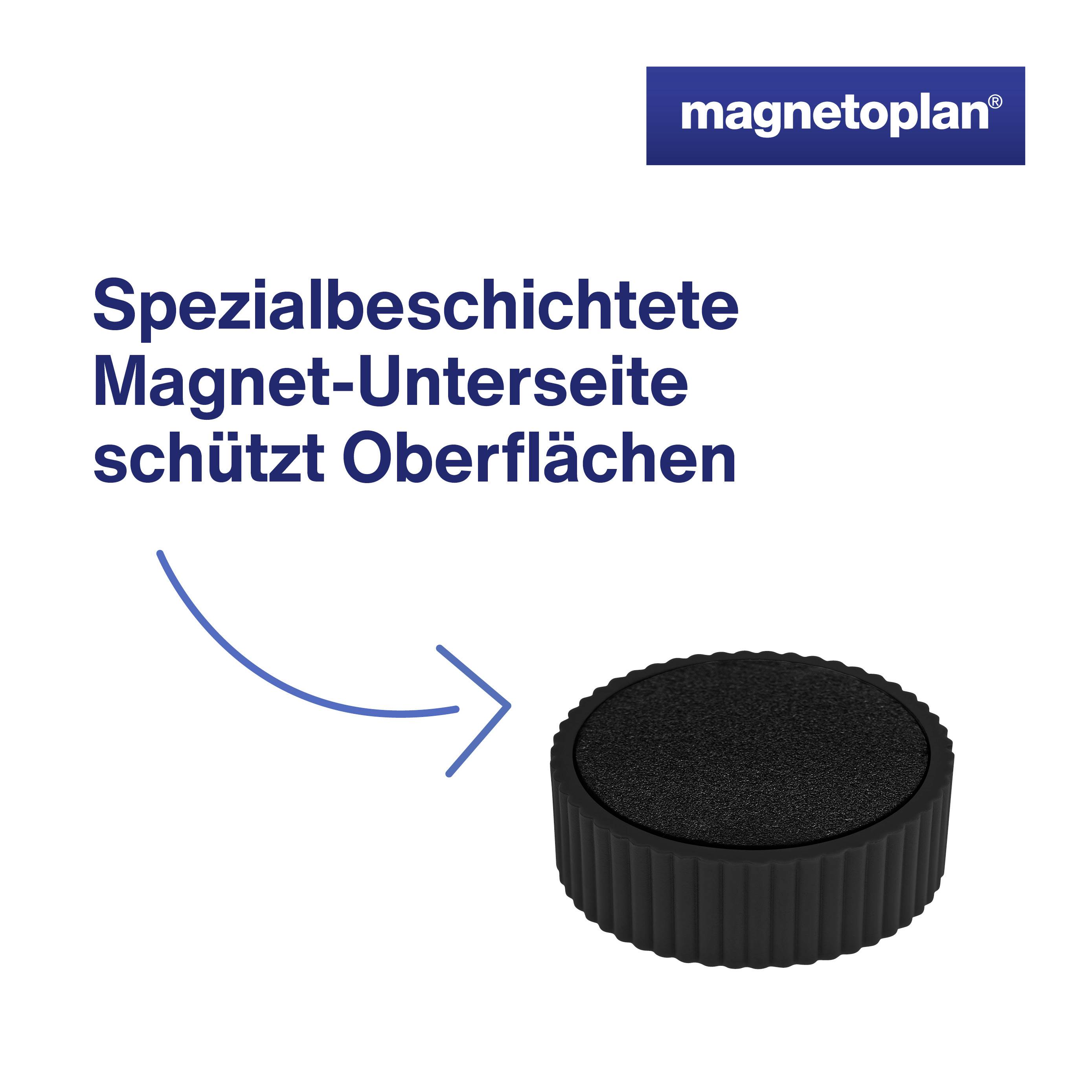 magnetoplan Magnet Discofix Magnum (Ø x H) 34 mm x 13 mm rund Schwarz 10 St. 1660012