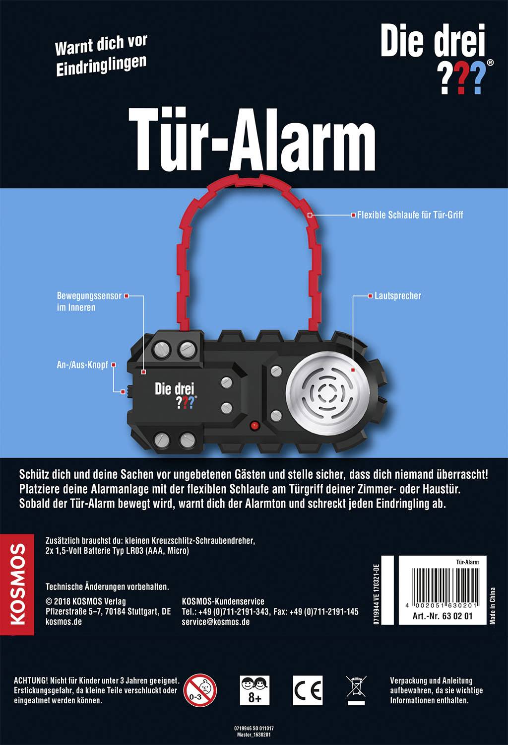 Kosmos 630201 Die drei ??? Tür-Alarm Fertiggerät ab 8 Jahre