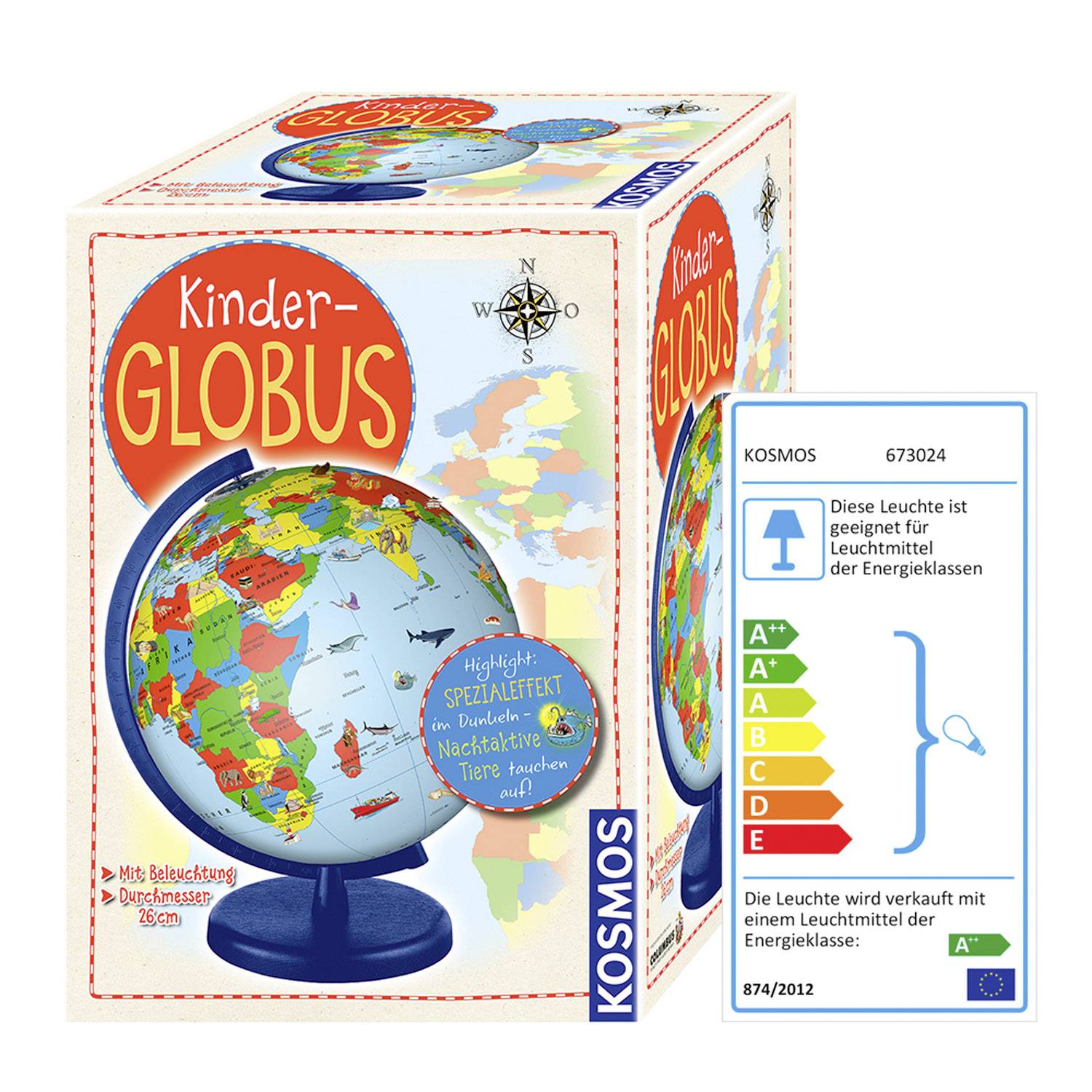 Kosmos 673024 Kinder Globus Experimentierkasten ab 5 Jahre
