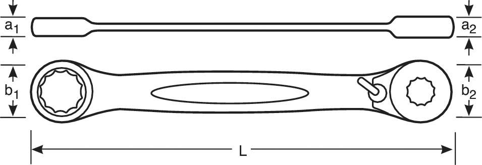 Bahco 2058-BR Bit-Ratsche 1/4" (6.3 mm)