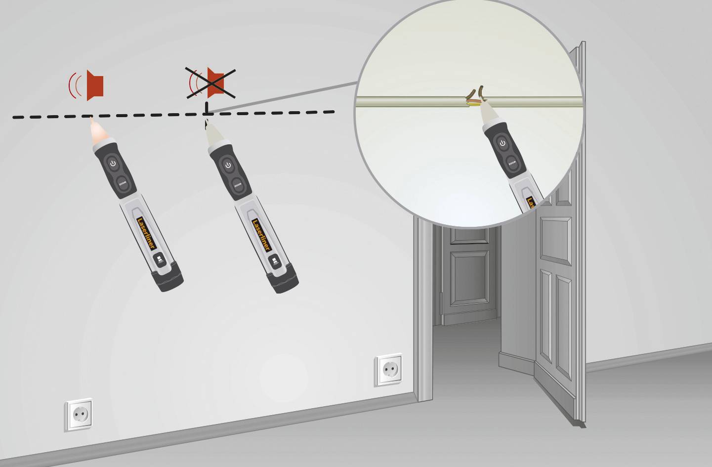 Laserliner ActiveFinder XP (CAT IV,1000V) Berührungsloser Spannungsprüfer CAT IV 1000V LED