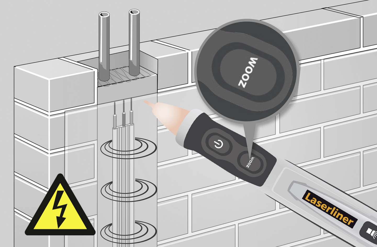 Laserliner ActiveFinder XP (CAT IV,1000V) Berührungsloser Spannungsprüfer CAT IV 1000V LED