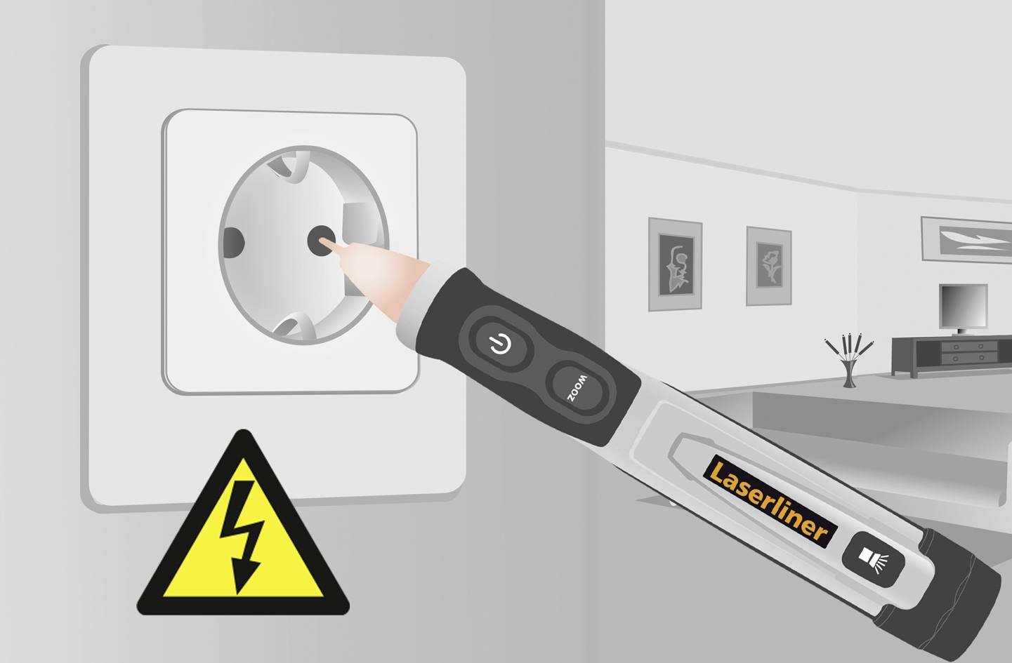 Laserliner ActiveFinder XP (CAT IV,1000V) Berührungsloser Spannungsprüfer CAT IV 1000V LED