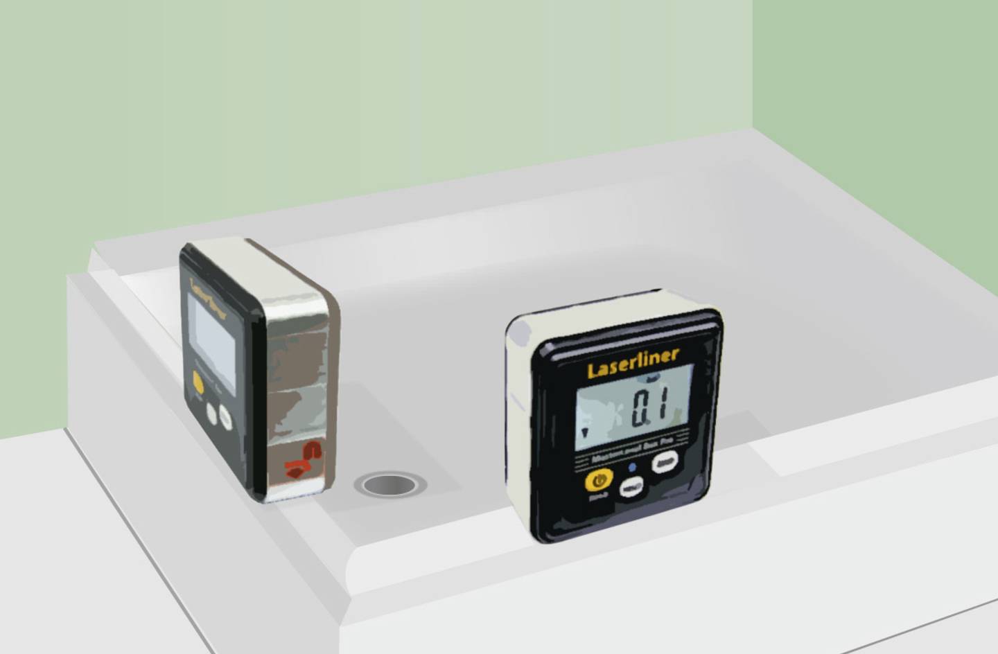 Laserliner MasterLevel Box Pro (BLE) 081.262A Digitale Wasserwaage 28mm 360°