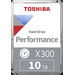 Toshiba HDWR11AUZSVA Interne Festplatte 8.9cm (3.5 Zoll) 10TB X300 Bulk SATA III