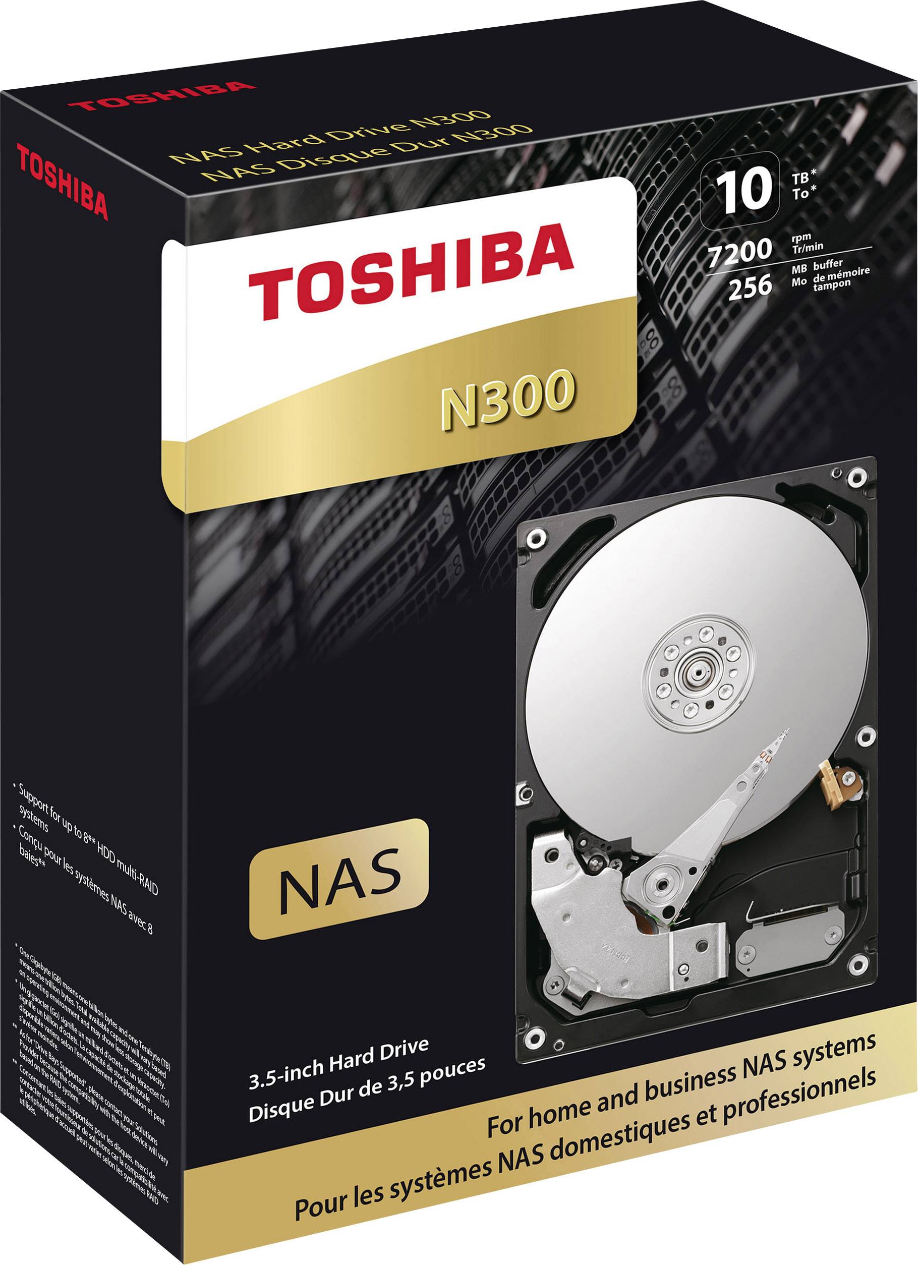Toshiba N300 NAS - Festplatte - 10 TB - intern - 3.5 (8.9 cm) - SATA 6Gb/s