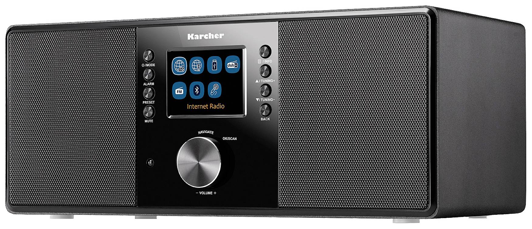 Karcher DAB 7000i Internet Tischradio Internet, DAB+, UKW WLAN, Bluetooth®, USB, AUX, Internetradio