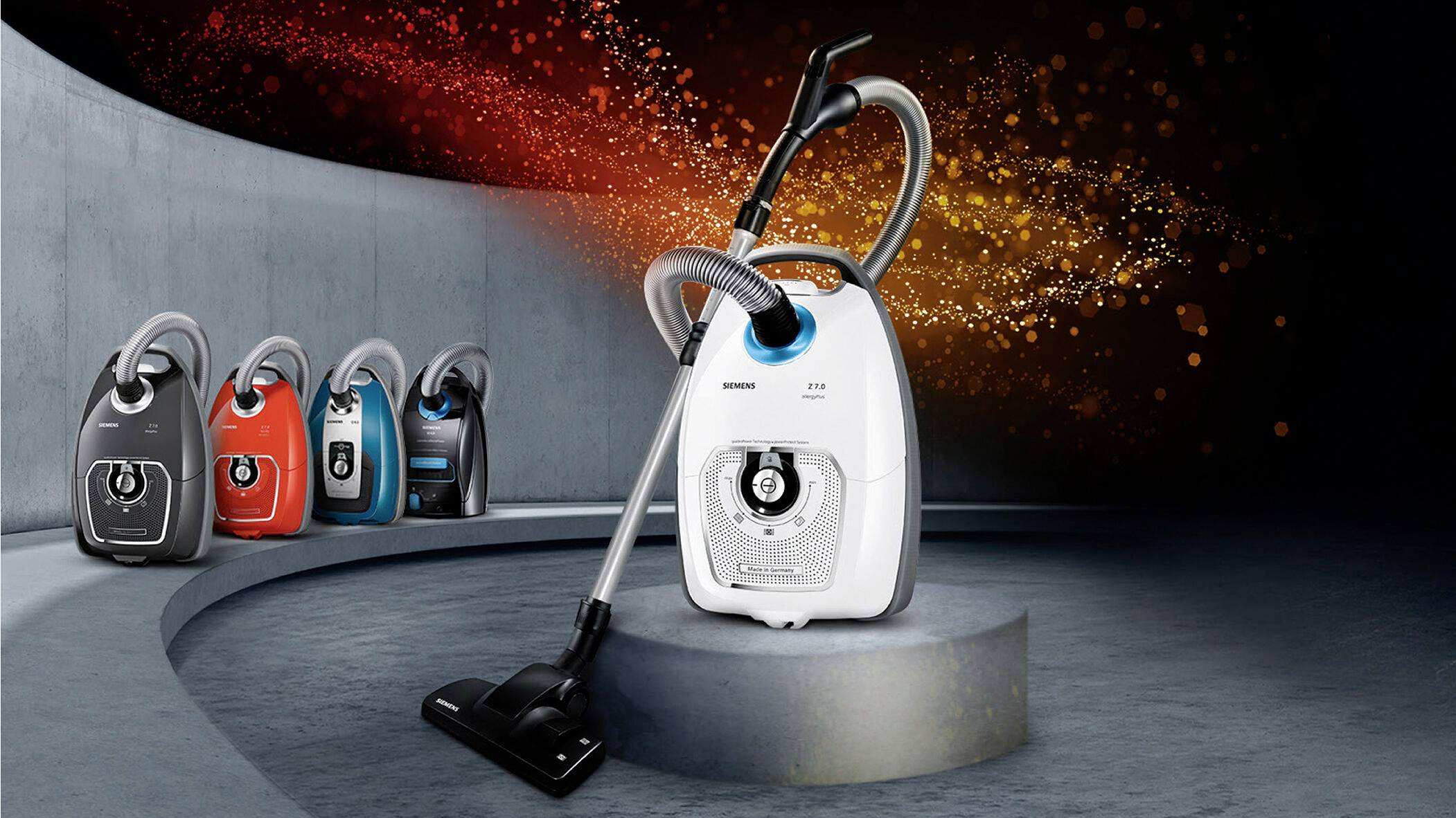 Siemens Hausgeräte VSZ7442S Staubsauger 650 W mit Staubbeutel