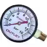 Aerotec Manometer 9052069 Anschluss (Manometer): Rückseite Außengewinde 1/4" 1 St. Aerotec Manometer 9052069 Anschluss (Manometer): Rückseite Außengewinde 1/4" 1 St.