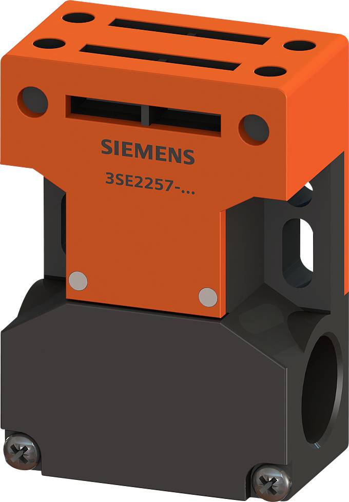 Ein orange-schwarzer Siemens-Induktionssensor mit der Aufschrift 'SIEMENS 3SE2257-...'.