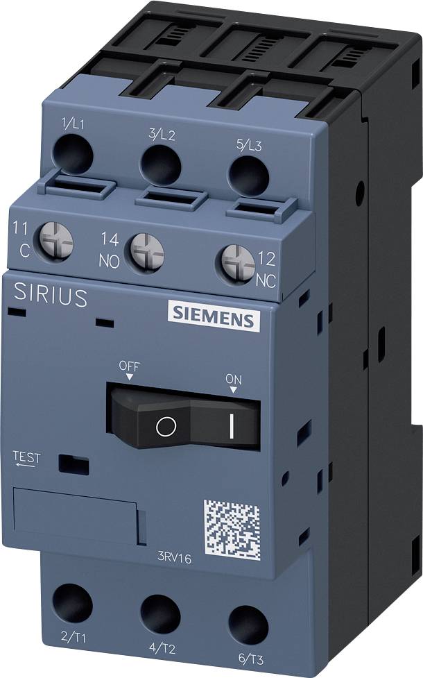 Siemens 3RV1611-1DG14 Spannungswandler-Schutzschalter 1 St. 1 Öffner, 1 Schließer, 1 Wechsler Einstellbereich (Strom): 3A (max)