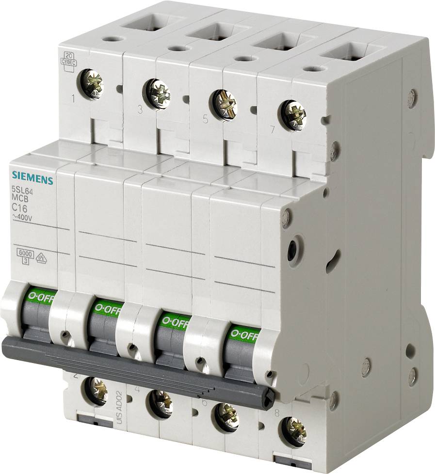 Dreipoliger Leistungsschalter mit Kippschalter und Beschriftung C16, zur Steuerung elektrischer Schaltkreise, Herstellerkennzeichnung vorhanden.