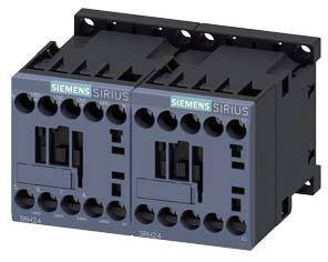 Elektrisches Bauteil mit der Aufschrift 'Siemens Sirius', bestehend aus zwei schwarzen Modulen nebeneinander, mit mehreren Anschlüssen.