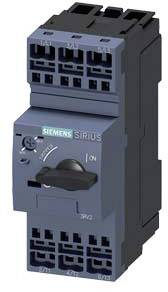 Ein elektrischer Schalter von Siemens mit Drehgriff und Beschriftung 'ON'. Geeignet für industrielle Anwendungen zur Steuerung von Maschinen.