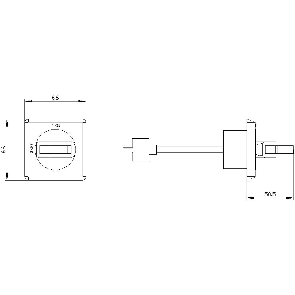 Siemens 3RV2926-0C Türkupplungsdrehantrieb 1 St. (B x H x T) 66 x 66 x 50 mm