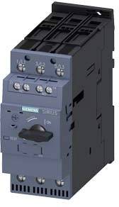 Ein elektrischer Schütz mit Markenlogo, mehreren Schraubklemmen oben und einem Drehschalter vorne, dient zur Steuerung von Stromkreisen.