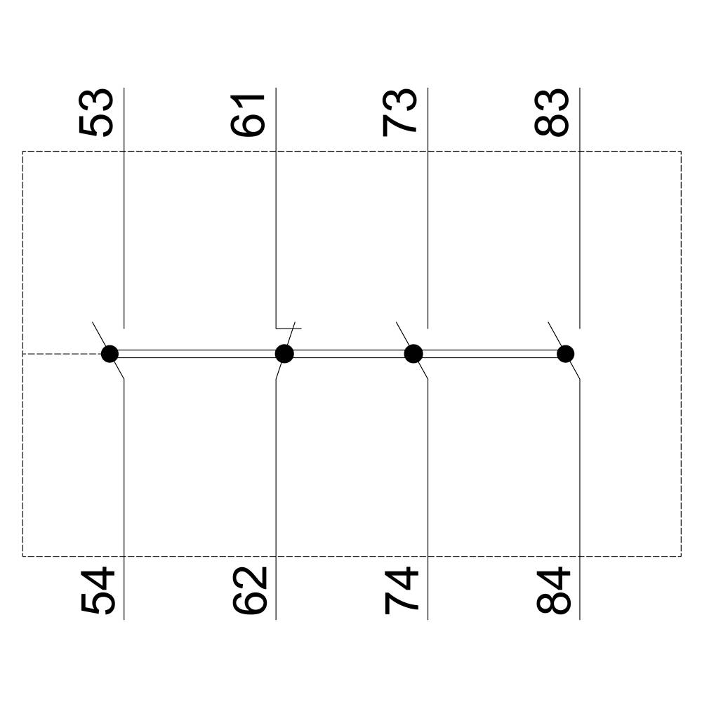 Eine Grafik zeigt vier Punkte auf einer horizontalen Linie, die mit Zahlen: 53/54, 61/62, 73/74, 83/84 beschriftet sind.