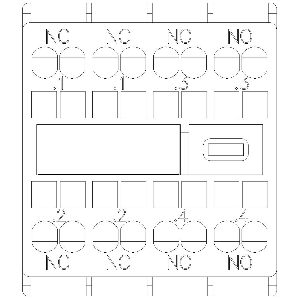 Diagramm eines Relais mit Anschlüssen. Beschriftungen 'NC' für normalerweise geschlossen und 'NO' für normalerweise offen. Nummerierte Anschlusspunkte.