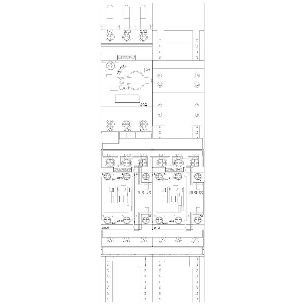 Siemens 3RA2220-4ND27-0AP0 3RA22204ND270AP0 Verbraucherabzweig Motorleistung bei 400V 15kW 690V Nennstrom 28A