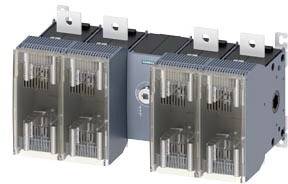 Elektrische Schalteinheit mit sechs transparenten rechteckigen Modulen. Jedes Modul enthält metallische Komponenten und Montageschlitze.