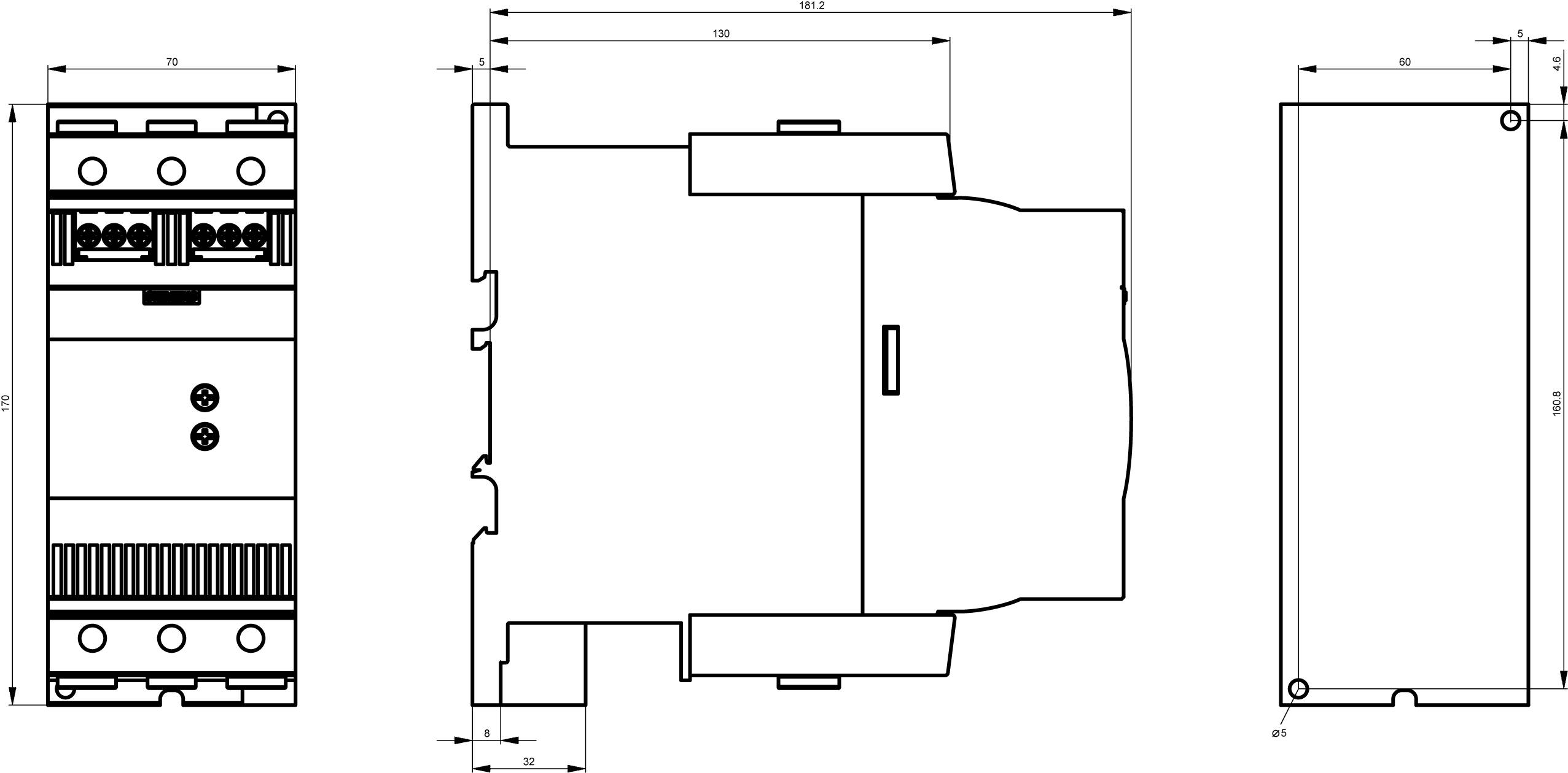 Siemens 3RW3046-1BB04 3RW30461BB04 Sanftstarter Motorleistung bei 400V 45kW 480V Nennstrom 80A