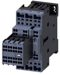 Ein blauer modularer Schaltkontaktblock mit mehreren Anschlüssen, geeignet für industrielle Elektroschaltungen und Steuerungssysteme.