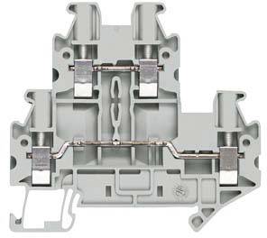 Siemens 8WH10200AG00 Doppelstockklemme 6.2mm Schrauben Beige 1St.