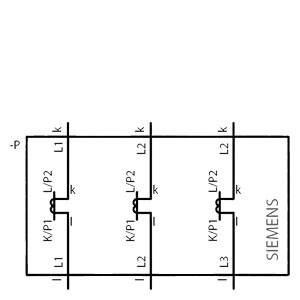 Siemens 7KT1202 7KT1202 Stromwandler 3phasig Primärstrom 150A Sekundärstrom 5A Leiterdurchführung Ø:13mm Schraubbefestigung 1St.