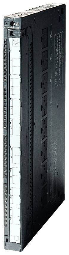 Ein schwarzes, schmales, rechteckiges elektronisches Gerät mit mehreren weißen Tasten und Anschlüssen an der Seite.