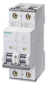 Doppelschalter von Siemens, verwendet in elektrischen Schaltkreisen zur Absicherung.