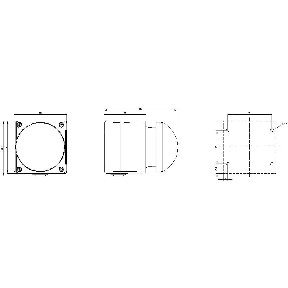 Siemens 3SU18512NG002AA2 3SU1851-2NG00-2AA2 Gehäuse IP66, IP67, IP69/IP69K 1St.