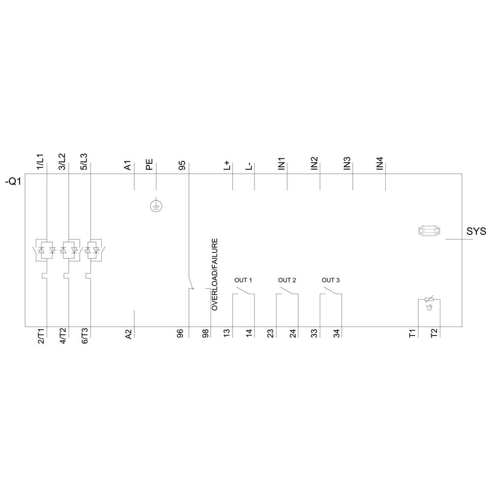 Siemens 3RW4453-6BC44 Sanftstarter Motorleistung bei 400 V 315 kW 460 V Nennstrom 551 A