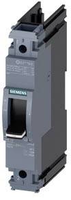 Ein Siemens-Leistungsschalter in grauer Farbe mit schwarzem Hebel, geeignet für elektrische Schaltschränke und Steuerungen.
