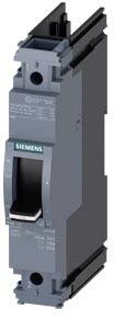 Ein grauer Siemens-Sicherungsschalter mit Hebel.
