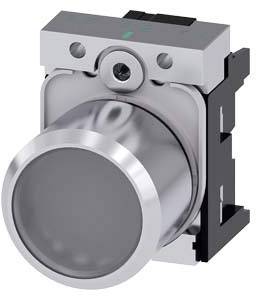 Ein rundes, silbernes Gerät mit Drehknopf und zwei kleinen Löchern oben, möglicherweise ein Schalter oder Regler für technische Anwendungen.