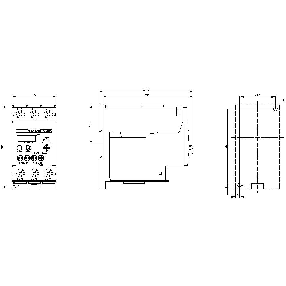 Siemens Überlastrelais 3RU2136-4KB1 1St.