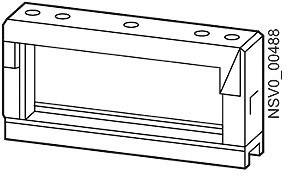 Abbildung eines rechteckigen, technischen Bauteils mit Löchern und dem Code 'NSV0_00488' an der Seite.