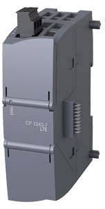 Ein graues, rechteckiges elektronisches Gerät mit der Aufschrift 'CP 1243-7 LTE', möglicherweise ein Kommunikationsmodul.