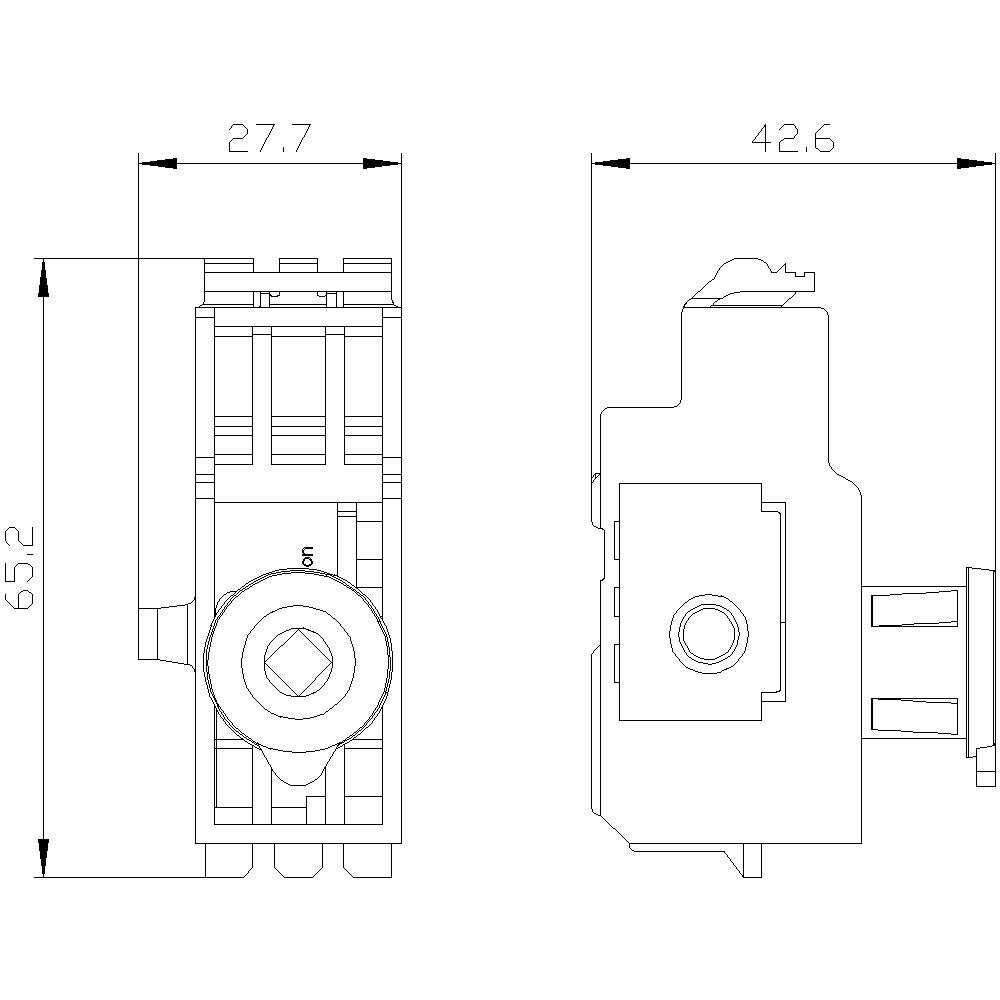 Siemens 3VA9167-0LF10 Adapter 1 St. (B x H x T) 27.7 x 65.2 x 42.6mm