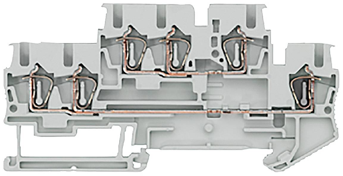 Siemens 8WH20230AF00 Doppelstockklemme 5.2mm Federzuganschluss Grau 1St.