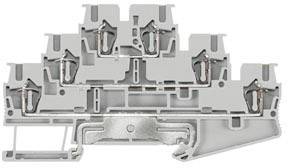 Siemens 8WH20304HF00 Dreistockklemme 5.2mm Federzuganschluss Grau 1St.