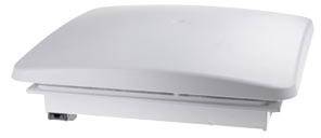 WLAN-Router mit flachem, rechteckigem Design, in Weiß. Geeignet zur Installation an der Decke für drahtlose Netzwerke.