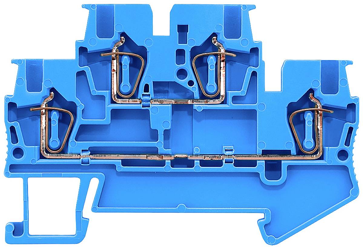 Siemens 8WH20200AE01 Doppelstockklemme 4.2mm Federzuganschluss Blau 1St.
