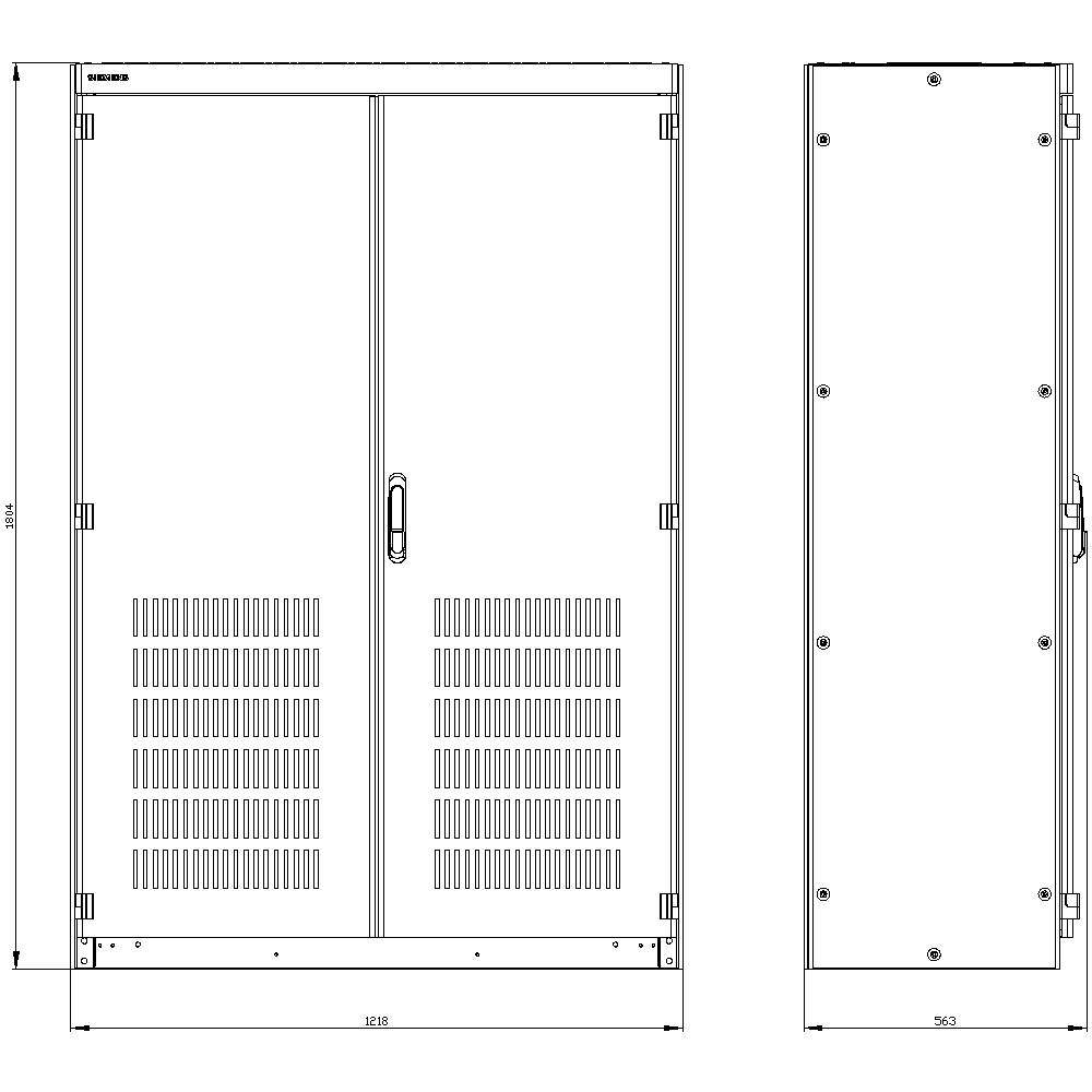 Siemens 8MF1825-3VS4 Schaltschrank 1200 x 1800 x 500 Stahl Grau 1St.